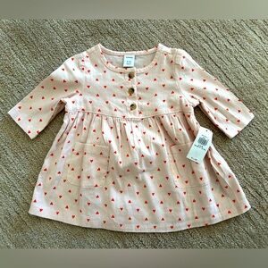 NWT Infant Girls Heart Dress (0-3 months)